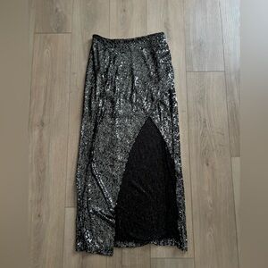 R.G. Kane Black Sequin Skirt Size Small